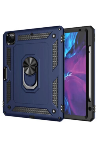 CEPCASE    Ipad Pro 12.9 2020 Kılıf Zırhlı Yüzüklü Standlı Magnetik Sağlam Koruma