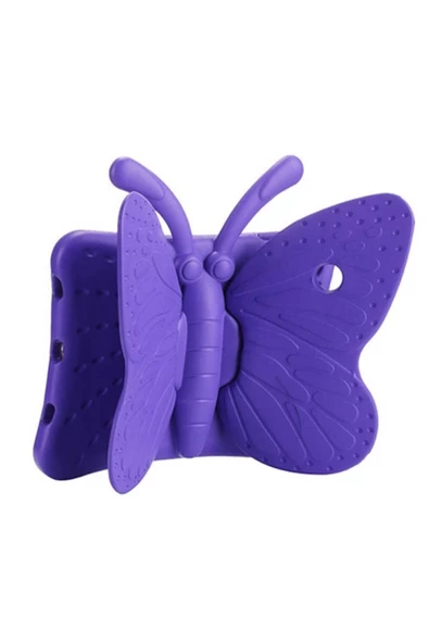 CEPCASE    Ipad 2 3 4 Tablet Kılıfı Butterfly Kelebekli Çocuklar Için Standlı Silikon Kılıf