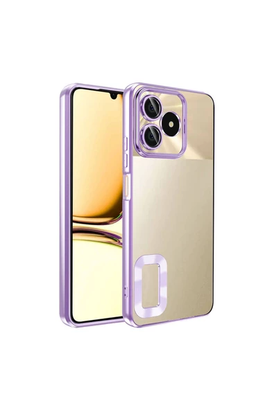 CEPCASE    Realme Note 50 Kılıf Kamera Korumalı Logo Gösteren New fashion  Tam Kalıp Kapak