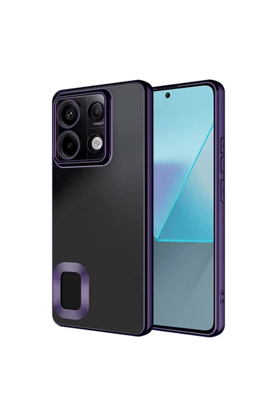 CEPCASE    Xiaomi Redmi Note 13 4G Kılıf Kamera Korumalı Logo Gösteren New fashion  Tam Kalıp Kapak