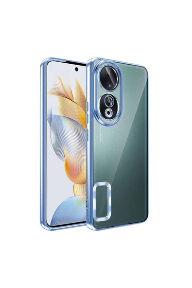 CEPCASE    Huawei Honor 90 Uyumlu Kılıf Kamera Korumalı Logo Gösteren New fashion  Tam Kalıp Kapak