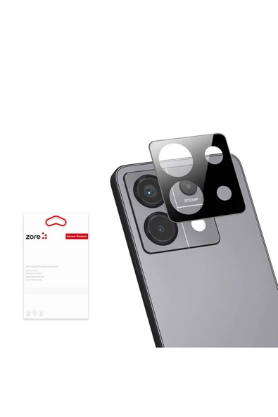 CEPCASE    Xiaomi Redmi Note 13 Pro 5G Kamera Cam Koruyucu 3D Net Görüntü Tam Kapatan Kavisli Lens Koruma