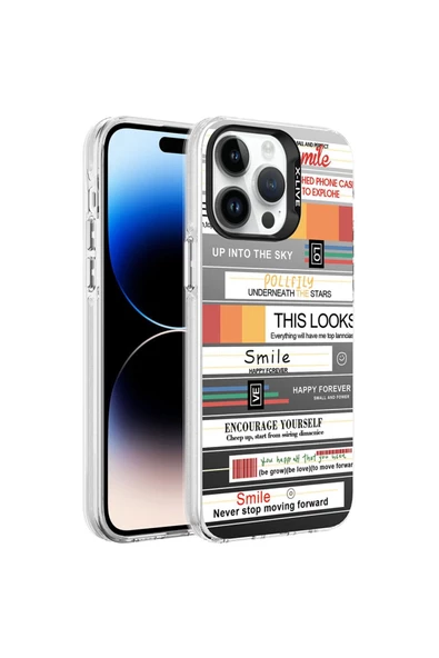 CEPCASE    Apple iPhone 14 Pro Max Kılıf Desenli HD Baskılı Airbag Koruyuculu Yüksek Koruma X-LİVE Kapak