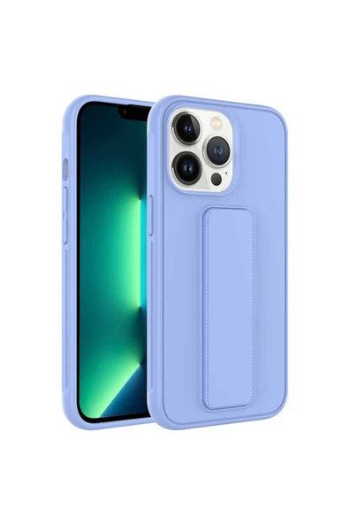 CEPCASE    Apple  iPhone 13 Pro Max Kılıf Standlı Kamera Çıkıntılı Gövdeyi Tam Saran Deri Dokulu Tam Uyumlu - 2