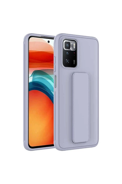 CEPCASE    Xiaomi Redmi 10 Kılıf Standlı Kamera Çıkıntılı Gövdeyi Tam Saran Deri Dokulu Tam Uyumlu ürün görseli