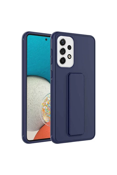 CEPCASE    Samsung Galaxy A32 4G Kılıf Standlı Kamera Çıkıntılı Gövdeyi Tam Saran Deri Dokulu Tam Uyumlu - Resim 2