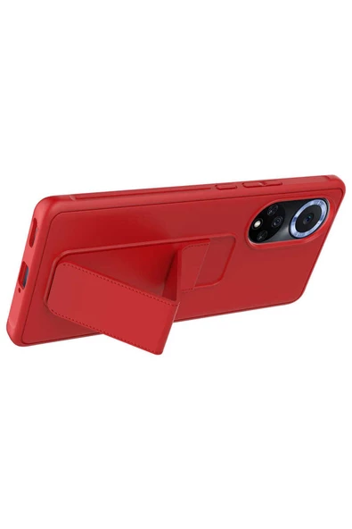 CEPCASE    Huawei Honor 50 Kılıf Standlı Kamera Çıkıntılı Gövdeyi Tam Saran Deri Dokulu Tam Uyumlu - Resim 3