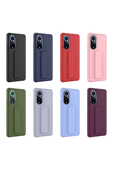 CEPCASE    Huawei Honor 50 Kılıf Standlı Kamera Çıkıntılı Gövdeyi Tam Saran Deri Dokulu Tam Uyumlu - Resim 4