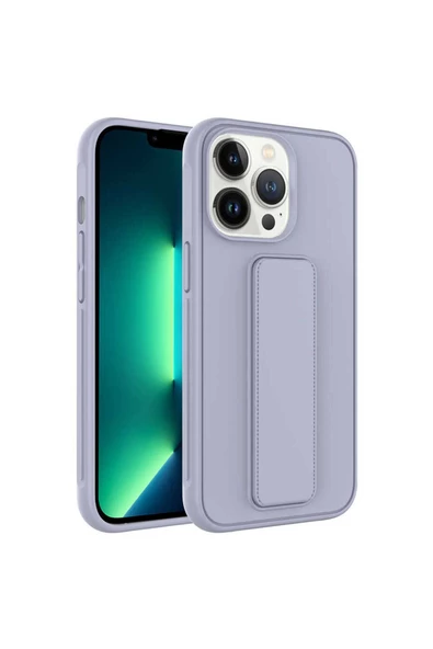 CEPCASE    Apple  iPhone 13 Pro Kılıf Standlı Kamera Çıkıntılı Gövdeyi Tam Saran Deri Dokulu Tam Uyumlu - 2