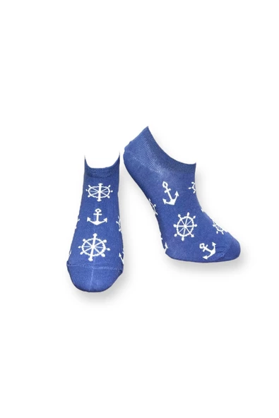 Me-vo 4'lü Çok Renkli Çok Desenli Unisex Esnek Nem Alabilen Pamuklu Patik Çoraplar - Resim 3