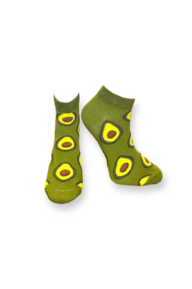 Me-vo 3'lü Unisex Esnek Nem Alabilen Pamuklu Çok Renkli Çok Desenli Patik Çoraplar - Resim 2