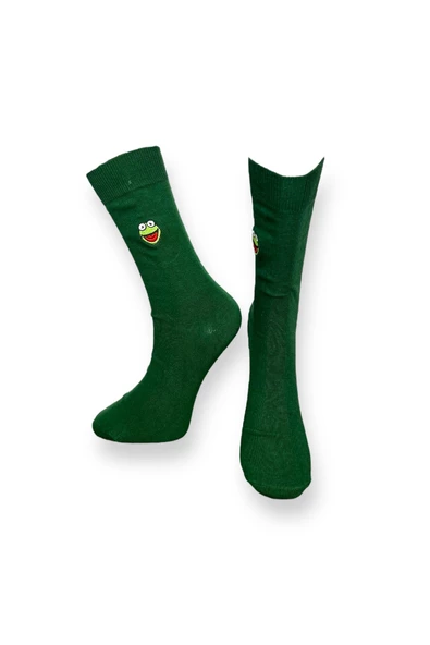 Me-vo 3'lü Mini Hayvan Desenli Unisex Esnek Nem Alabilen Pamuklu Koyu Renkli Soket Çoraplar - Resim 4