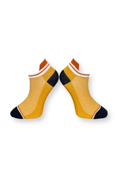 Me-vo 3'lü Düz Renk Unisex Esnek Nem Alabilen Pamuklu Jagarlı Patik Çoraplar - Resim 7