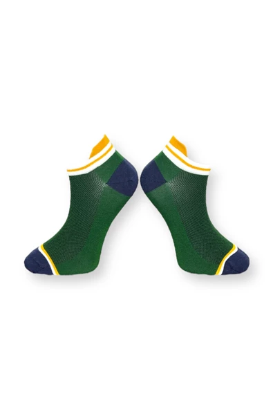 Me-vo 3'lü Düz Renk Unisex Esnek Nem Alabilen Pamuklu Jagarlı Patik Çoraplar - Resim 3