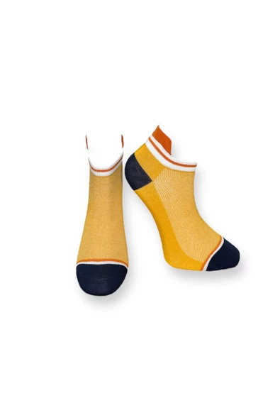 Me-vo 3'lü Düz Renk Unisex Esnek Nem Alabilen Pamuklu Jagarlı Patik Çoraplar - Resim 6