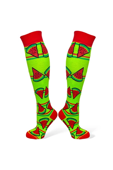 Me-vo 4'lü Uzun Unisex Esnek Nem Alabilen Pamuklu Çok Renkli Çok Desenli Dizüstü Çoraplar - Resim 4