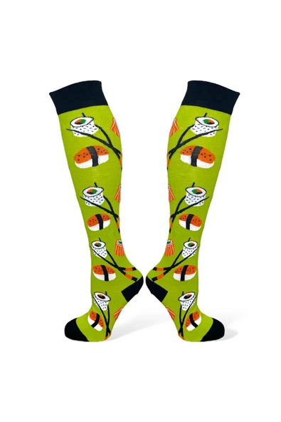 Me-vo 4'lü Uzun Unisex Esnek Nem Alabilen Pamuklu Çok Renkli Çok Desenli Dizüstü Çoraplar - Resim 2