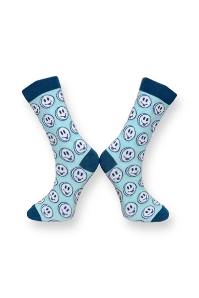 Me-vo 3'lü Çok Renkli Unisex Esnek Nem Alabilen Pamuklu Desenli Soket Çoraplar - Resim 5