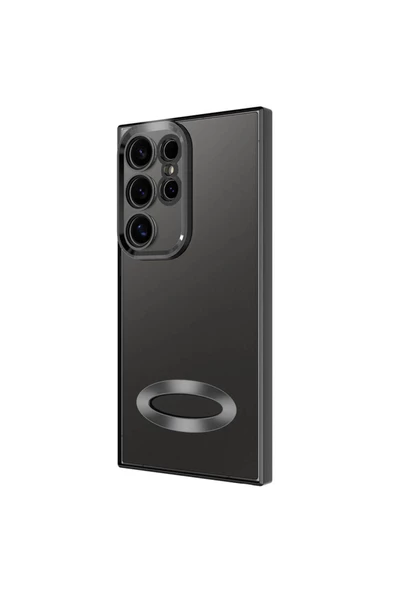 CEPCASE    Samsung Galaxy S24 Ultra Kılıf Kamera Korumalı Logo Gösteren New fashion  Tam Kalıp Kapak - Resim 5