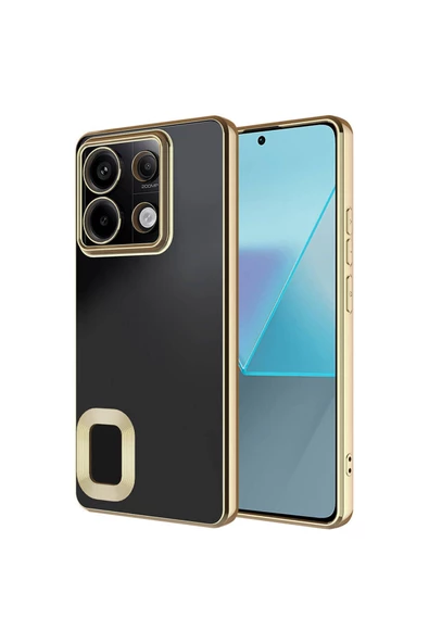 CEPCASE    Xiaomi Redmi Note 13 Pro 5G Kılıf Kamera Korumalı Logo Gösteren New fashion  Tam Kalıp Kapak