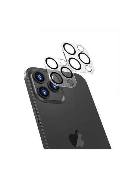 CEPCASE    Apple  iPhone 13 Pro Max Kamera Lens Koruyucu Tam Kapatan Transparent Sağlam Koruma