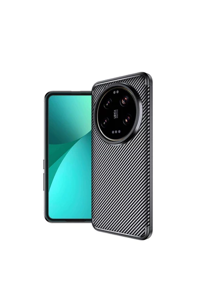 CEPCASE    Xiaomi Mi 14 Ultra Kılıf Karbon Fiber Tasarım Ultra Slim Lüx Görünüm Silikon Kapak - 2