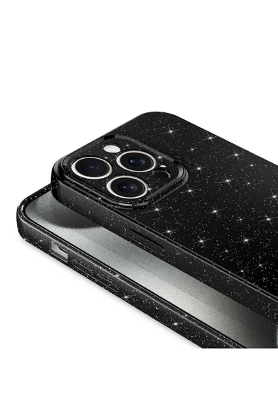 CEPCASE    Apple  iPhone 15 Pro Kılıf Kamera Korumalı Simli Renkli Yüzey Lüks Kapak Tam Koruma - Resim 6