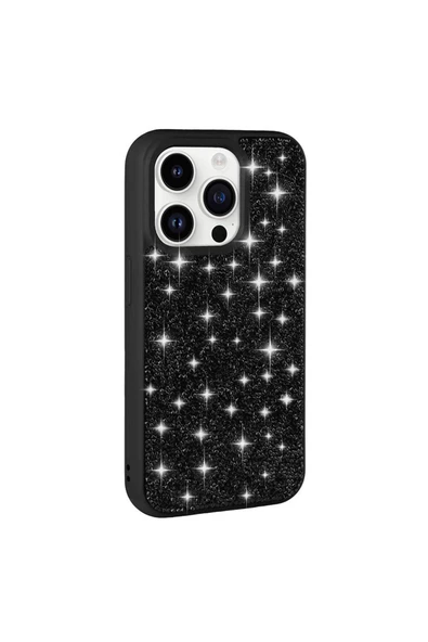 CEPCASE    Apple  iPhone 14 Pro Kılıf Diamond Pırıltılı Parlak Sağlam Koruma Shiny Stone Kapak