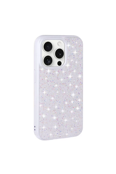 CEPCASE    Apple  iPhone 15 Pro Max Kılıf Diamond Pırıltılı Parlak Sağlam Koruma Shiny Stone Kapak