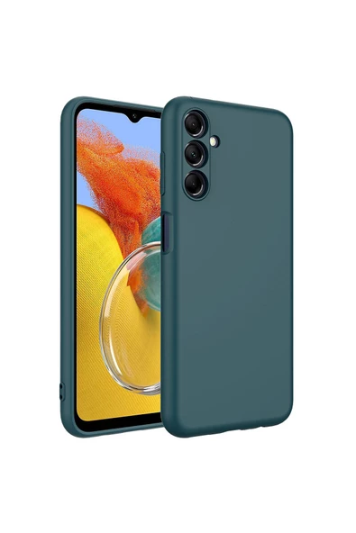 CEPCASE    Samsung Galaxy M14 Kılıf Lansman Model Kadife İç Tasarım Soft Mat Yüzey Silikon Kapak