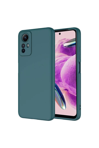 CEPCASE    Xiaomi Redmi Note 12S Kılıf Lansman Model Kadife İç Tasarım Soft Mat Yüzey Silikon Kapak