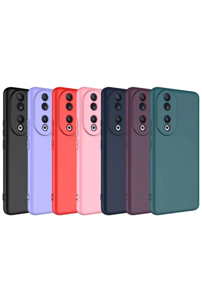 CEPCASE    Huawei Honor 90 Kılıf Lansman Model Kadife İç Tasarım Soft Mat Yüzey Silikon Kapak - Resim 3