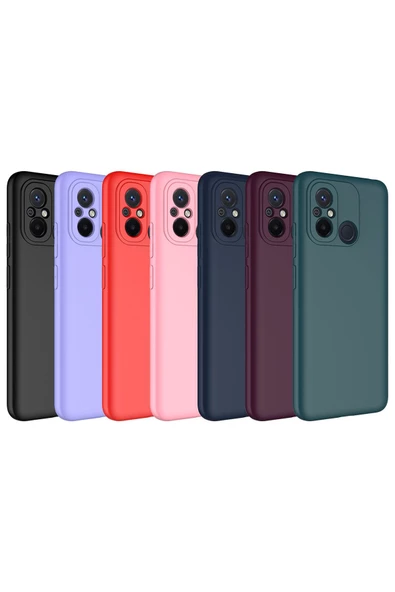 CEPCASE    Xiaomi Redmi 12C Kılıf Lansman Model Kadife İç Tasarım Soft Mat Yüzey Silikon Kapak - Resim 3