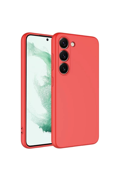 CEPCASE    Samsung Galaxy S23 Plus Kılıf Lansman Model Kadife İç Tasarım Soft Mat Yüzey Silikon Kapak