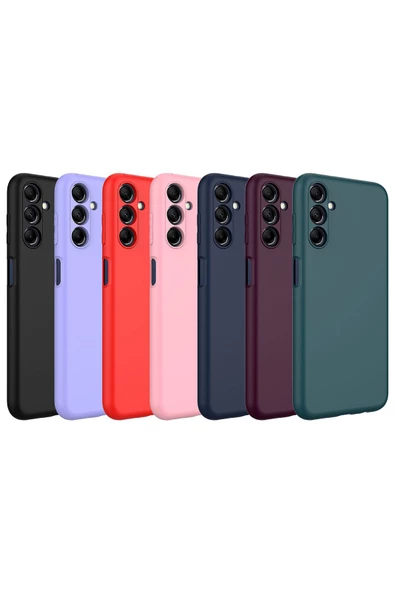 CEPCASE    Samsung Galaxy M14 Kılıf Lansman Model Kadife İç Tasarım Soft Mat Yüzey Silikon Kapak - Resim 3