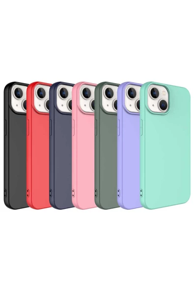 CEPCASE    Apple  iPhone 14 Plus Kılıf Lansman Model Kadife İç Tasarım Soft Mat Yüzey Silikon Kapak - Resim 4