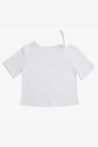 Mila Ekru Pamuklu Kız Çocuk Tshirt - 2