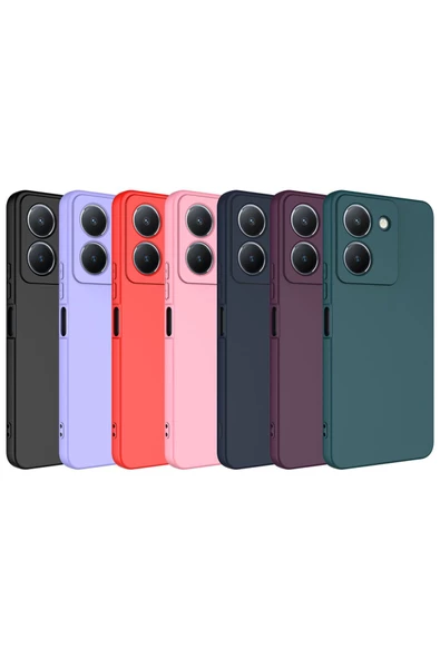 CEPCASE    Vivo Y36 4G Kılıf Lansman Model Kadife İç Tasarım Soft Mat Yüzey Silikon Kapak - 3
