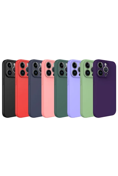 CEPCASE    Apple  iPhone 14 Pro Kılıf Lansman Model Kadife İç Tasarım Soft Mat Yüzey Silikon Kapak - Resim 4