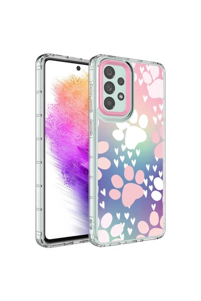 CEPCASE    Samsung Galaxy A23 Kılıf Kamera Korumalı Colourful Desenli Hard Silikon Summer Style Kapak ürün görseli
