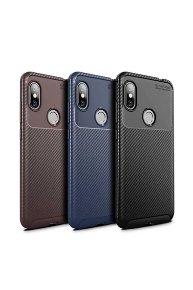 CEPCASE    Xiaomi Redmi Note 6 Pro Kılıf Karbon Fiber Tasarım Ultra Slim Lüx Görünüm Silikon Kapak - Resim 4