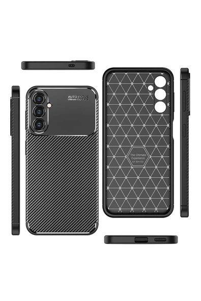 CEPCASE    Samsung Galaxy S24 Plus Kılıf Karbon Fiber Tasarım Ultra Slim Lüx Görünüm Silikon Kapak - Resim 3