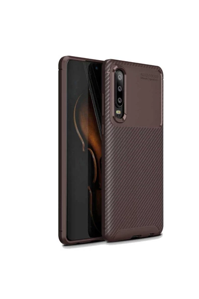 CEPCASE    Huawei P30 Kılıf Karbon Fiber Tasarım Ultra Slim Lüx Görünüm Silikon Kapak - Resim 2