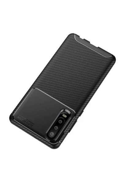 CEPCASE    Huawei P30 Kılıf Karbon Fiber Tasarım Ultra Slim Lüx Görünüm Silikon Kapak - Resim 6
