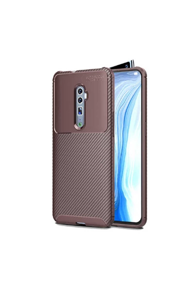 CEPCASE    Oppo Reno 10X Zoom Kılıf Karbon Fiber Tasarım Ultra Slim Lüx Görünüm Silikon Kapak - Resim 3