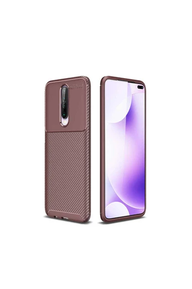 CEPCASE    Xiaomi Poco X2 Kılıf Karbon Fiber Tasarım Ultra Slim Lüx Görünüm Silikon Kapak