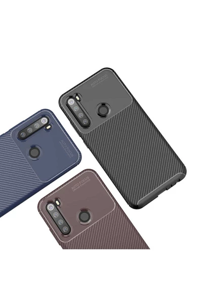 CEPCASE    Xiaomi Redmi Note 8T Kılıf Karbon Fiber Tasarım Ultra Slim Lüx Görünüm Silikon Kapak - Resim 5