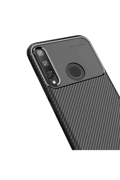 CEPCASE    Huawei P40 Lite E Kılıf Karbon Fiber Tasarım Ultra Slim Lüx Görünüm Silikon Kapak - 5
