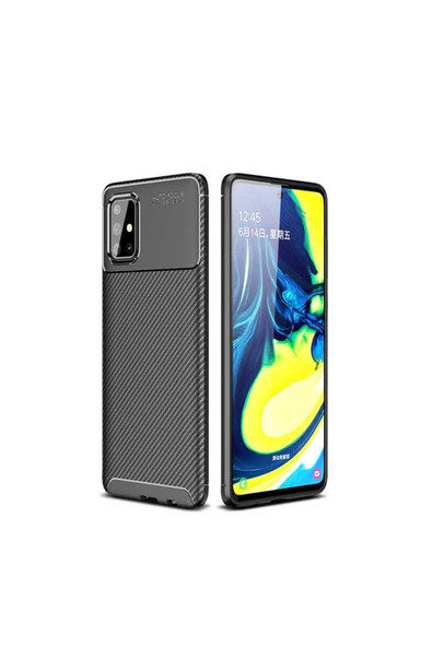 CEPCASE    Samsung Galaxy M31S Kılıf Karbon Fiber Tasarım Ultra Slim Lüx Görünüm Silikon Kapak ürün görseli