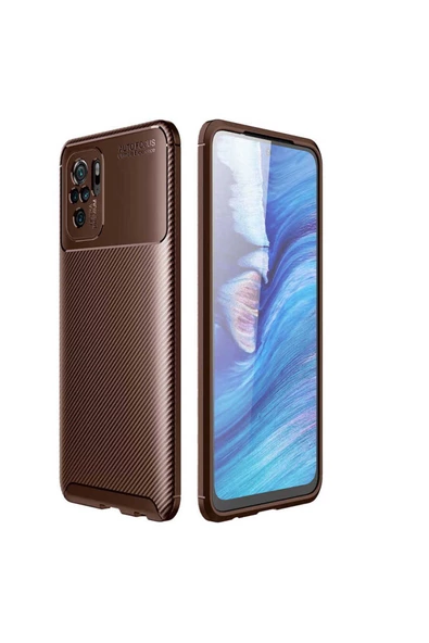 CEPCASE    Xiaomi Redmi Note 10 Kılıf Karbon Fiber Tasarım Ultra Slim Lüx Görünüm Silikon Kapak - Resim 2